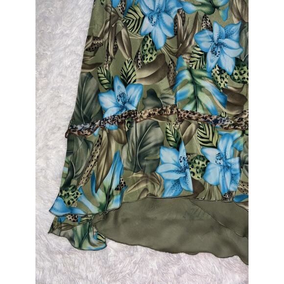SLB Women’s Sz. M 100% Silk Lined Skirt. Pretty - Picture 3 of 9